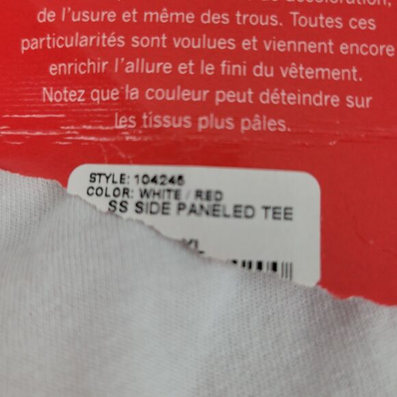 True Religion Men's Side Paneled Logo Tee T-Shirt White Red Cotton size XL NWT - Picture 6 of 8